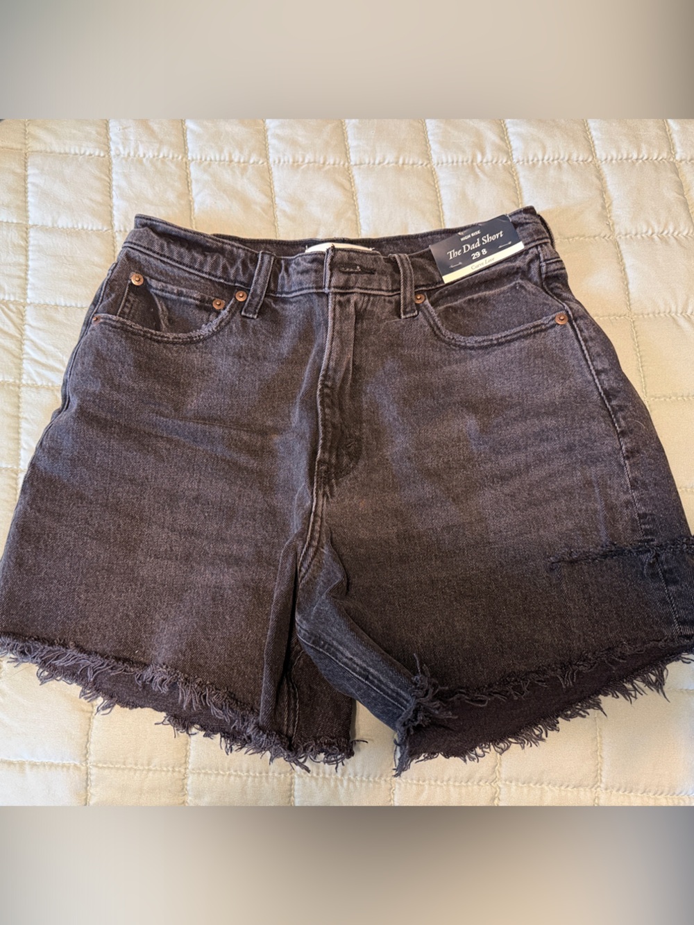 Abercrombie & Fitch Charcoal Black Denim Shorts